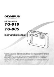 Olympus TG 810 manual. Camera Instructions.